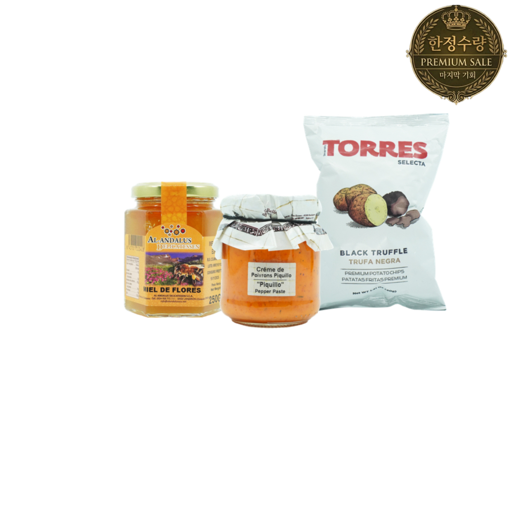 Bellota Friday 번들4 (소비기한: 와일드 플라워 꿀(26/05/01), 피퀴요 페퍼 페이스트(26/06/30), 토레스칩(26/05/06))